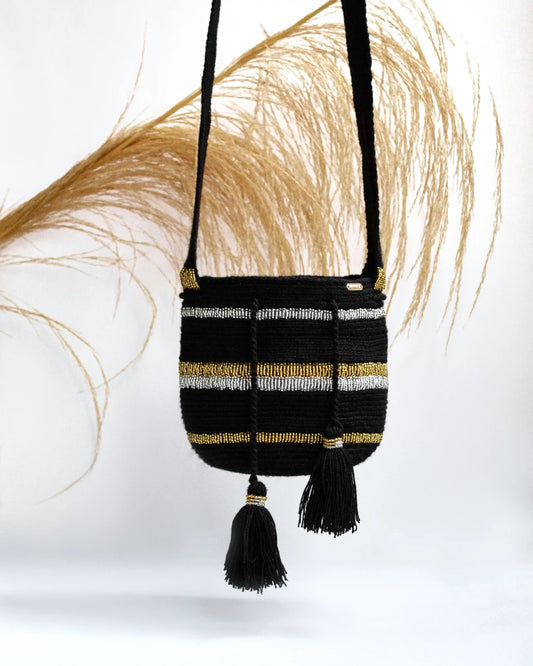 Mochila Wayuu Black Gold